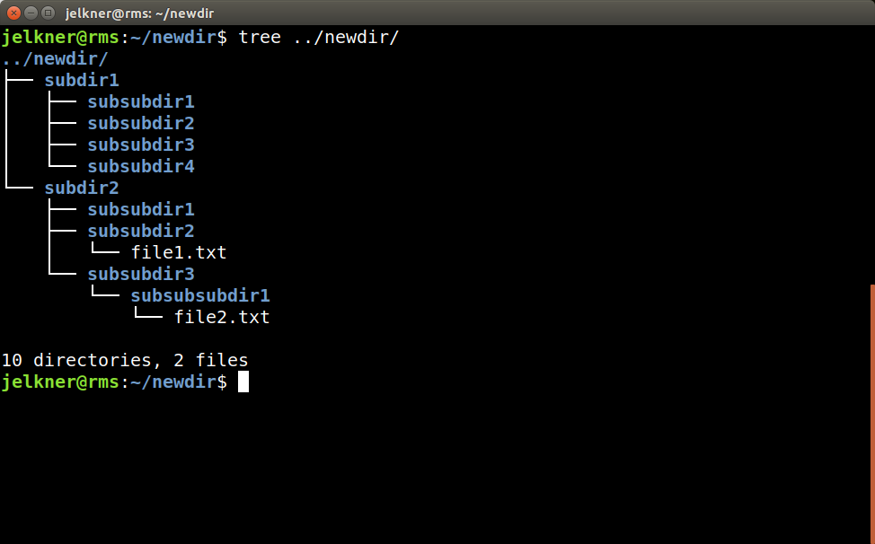 newdir tree