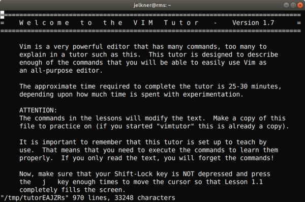 Vim Tutor