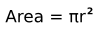 formula for area of a circle